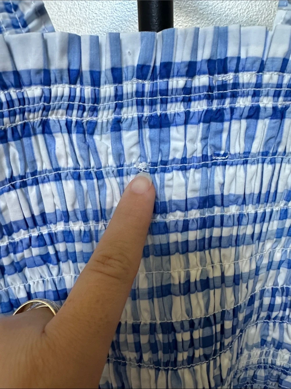 Hill House Home Azalea Maxi Nap Dress Blue Watercolor Gingham XXS - Picture 9 of 14
